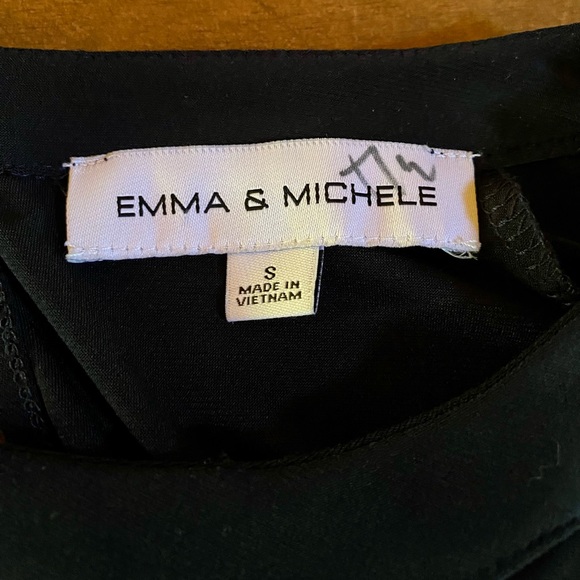 ✨Emma & Michele Black Cold Shoulder Pant Romper✨ - Picture 5 of 13